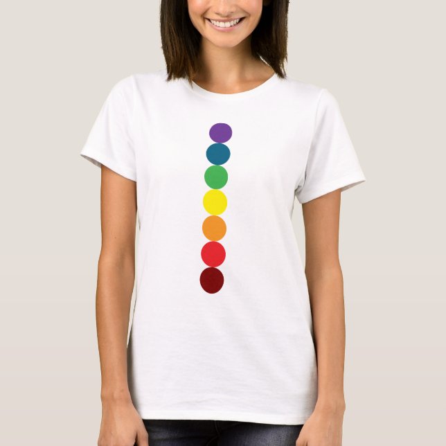 T-shirt line of rainbow circle chakra (Devant)