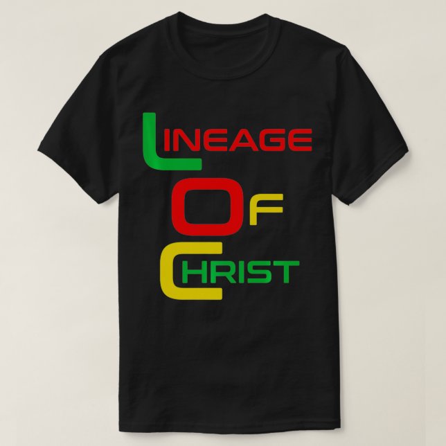 T-shirt Linéage du Christ Unise Christian Tee - shirts Pre (Design devant)