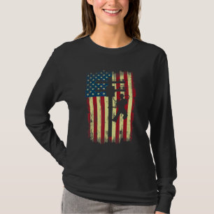 T-shirt Lineman American Flag Electric Cable Lineman