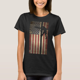 T-shirt Lineman American Flag Electric Cable Lineman