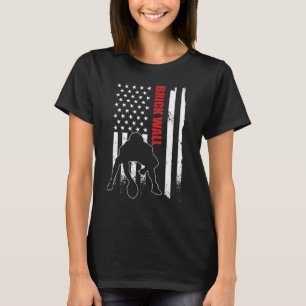 T-shirt Lineman Brick Wall Football Américain Joueur Us Fl