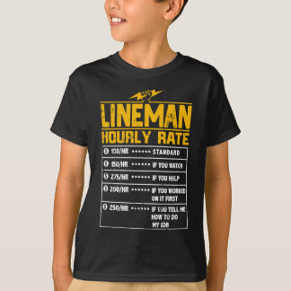T-shirt Lineman Funny cadeau au tarif horaire pour Lineman