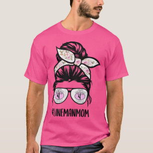 T-shirt Lineman maman Vie chaotique lunettes de cheveux de