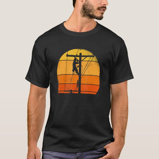 T-shirt Lineman Pour Electricien Et Lineworker 1 (Devant)