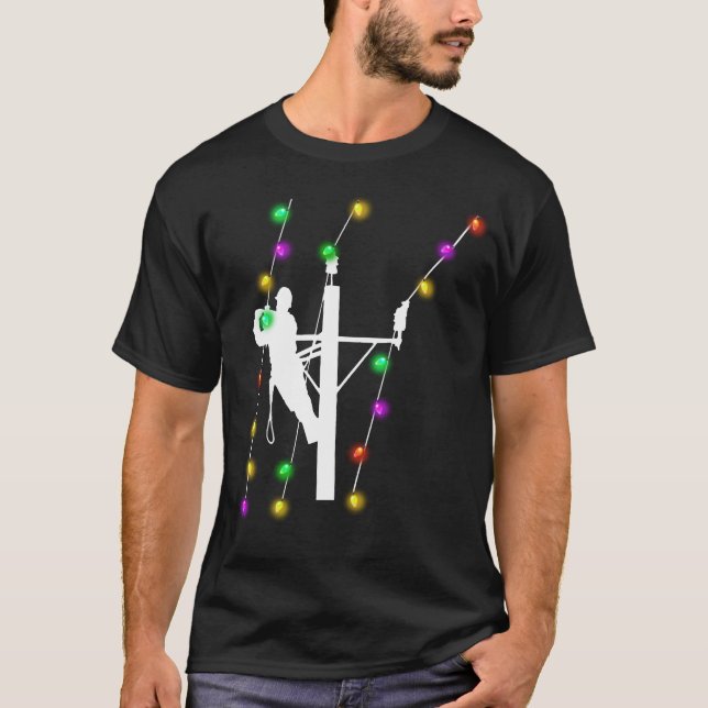 T-shirt Lineman TShirt, Dons Lineman, Electricien Lineman (Devant)