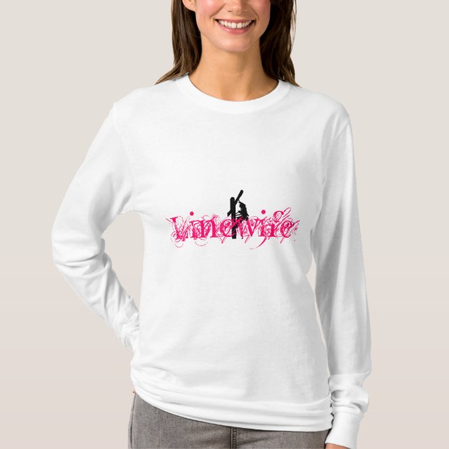 T-shirt Linewife Hoody-Rose (Devant)