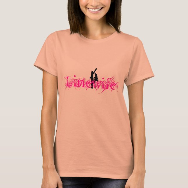 T-shirt Linewoman brûle Tee-Pink (Devant)