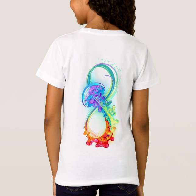 T-Shirt L'infini avec la méduse arc-en-ciel (Dos)
