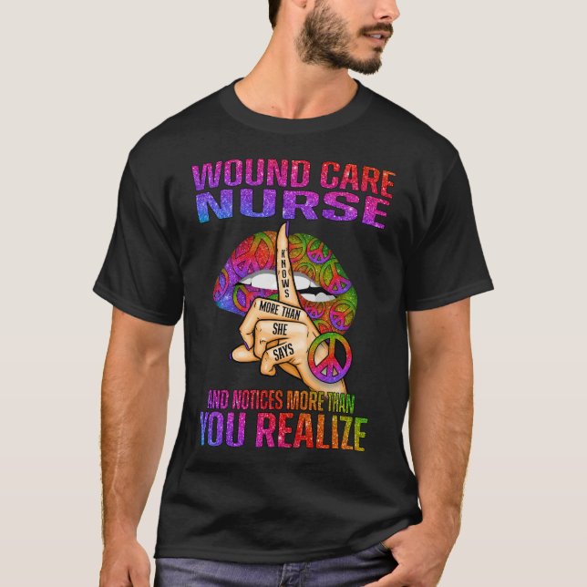 T-shirt L'infirmière en soins de santé en sait plus qu'ell (Devant)