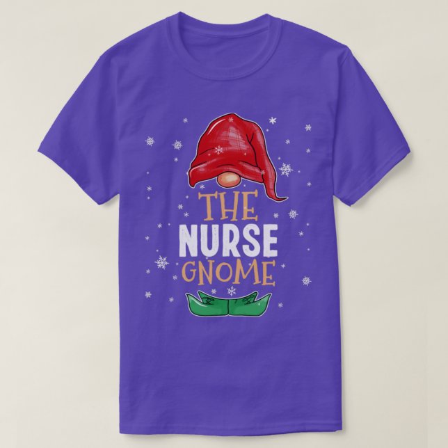 T-shirt L'infirmière Gnome Family Matching Christmas Outfi (Design devant)