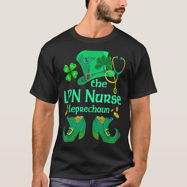 T-shirt L'Infirmière Lpn Leprechaun Jour de la Saint Patri (Devant)