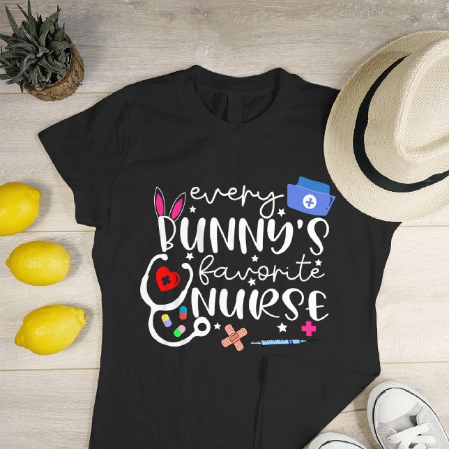 T-shirt L'infirmière préférée de chaque lapin - Cadeau mig (Créateur téléchargé)
