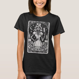 T-shirt L'infirmière Skeleton Tarot Card Drôle infirmière