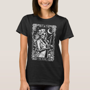 T-shirt L'infirmière Skeleton Tarot Card Drôle infirmière