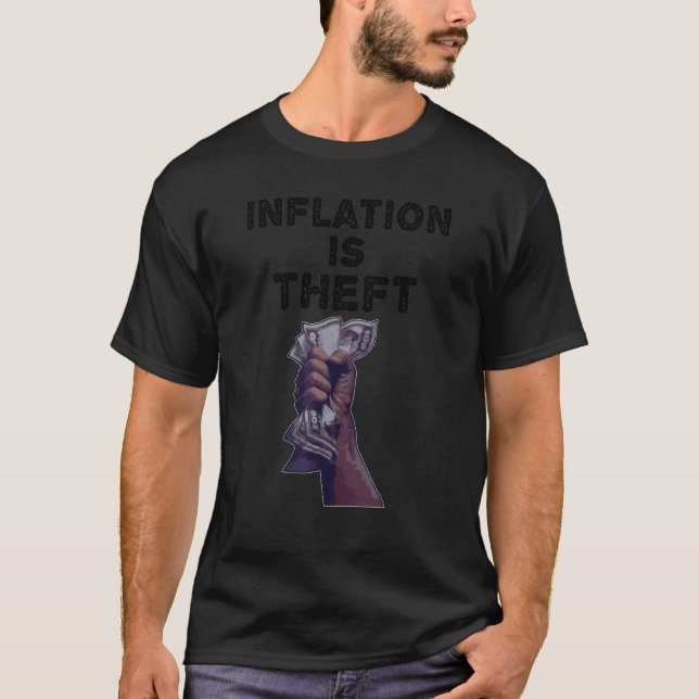 T-shirt L'inflation est un vol politique (Devant)