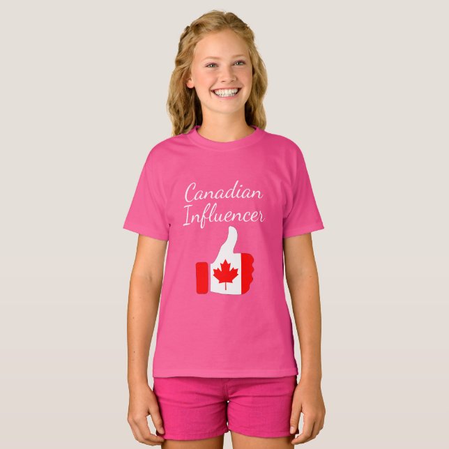 T-shirt L'Influenceur canadien monte la route du phare (Devant entier)