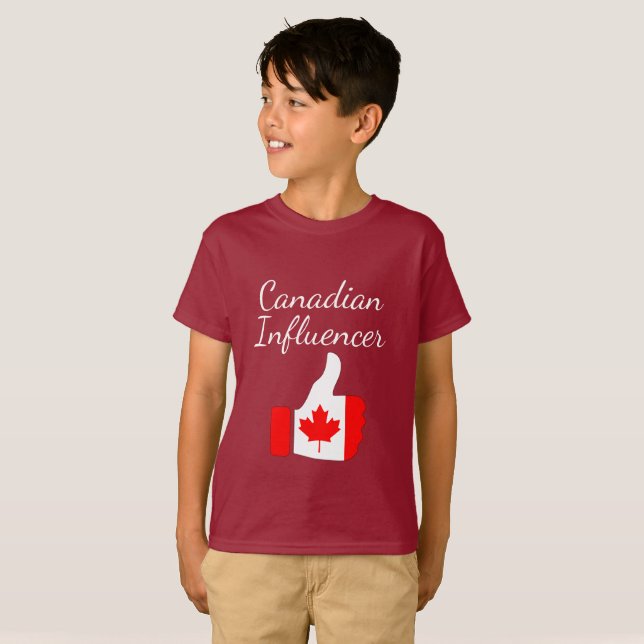 T-shirt L'Influenceur canadien monte la route du phare (Devant entier)