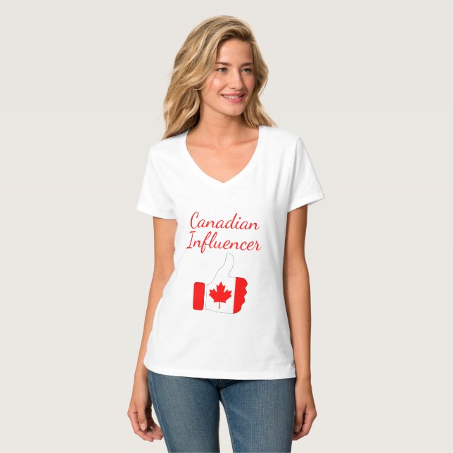 T-shirt L'Influenceur canadien monte la route du phare (Devant entier)