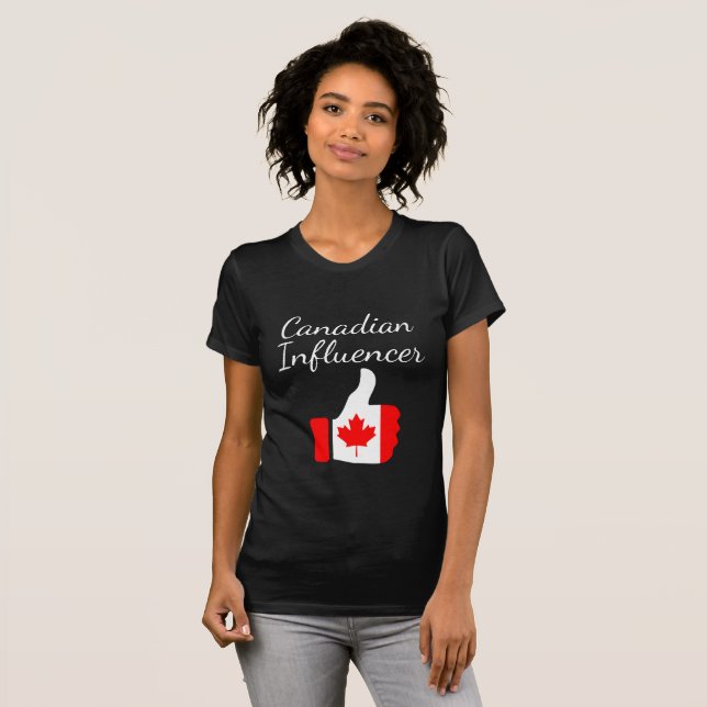 T-shirt L'Influenceur canadien monte le phare (Devant entier)