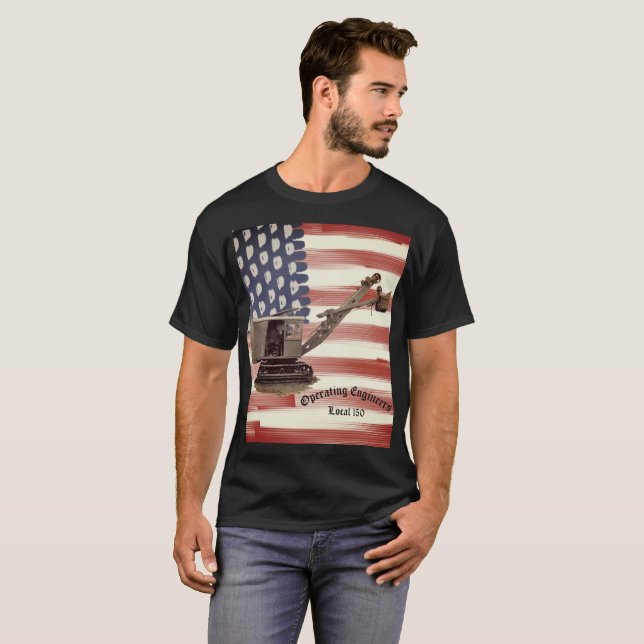 T-shirt L'ingénieur d'exploitation dévoile le drapeau US P (Devant entier)