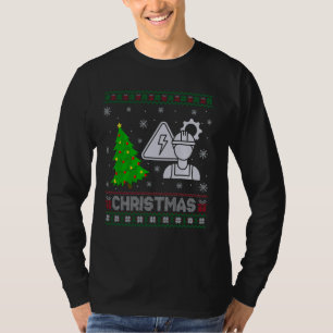T-shirt L'ingénieur électrique Xmas Tree Lighting Laid Chr