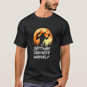 T-shirt L'ingénieur logiciel Werewolf Halloween Développeu