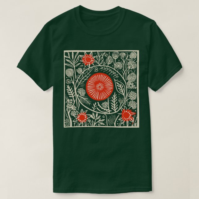 T-shirt Lino Cut Bird 4 (Design devant)