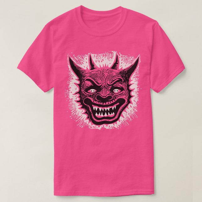 T-shirt Lino Cut Devil 2 (Design devant)