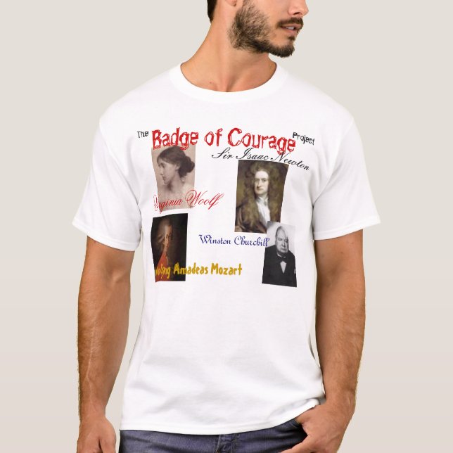 T-shirt l'insigne du projet de courage (Devant)