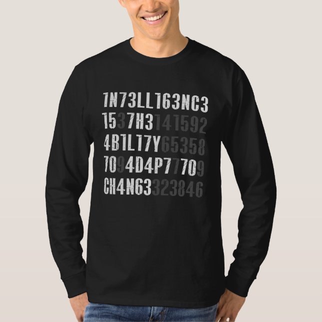 T-shirt L'intelligence est la capacité à s'adapter au chan (Devant)