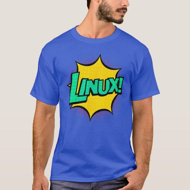 T-shirt Linu IT Systems Engineer Geek Nerd Retro Comic (Devant)