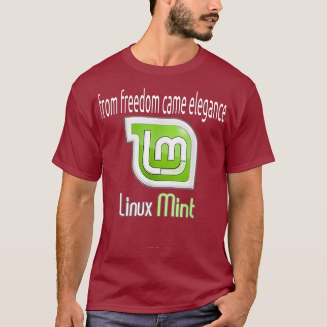 T-shirt Linu Mint w slogan De la liberté est venu l'élégan (Devant)