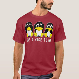 T-shirt Linu Penguin 3 Wise Tues pour les programmeurs et