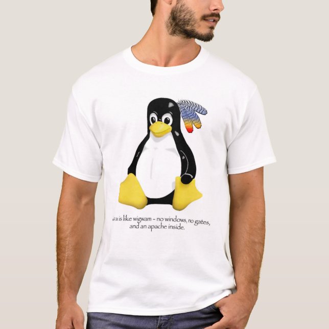 T-shirt Linux est comme un tipi (Devant)