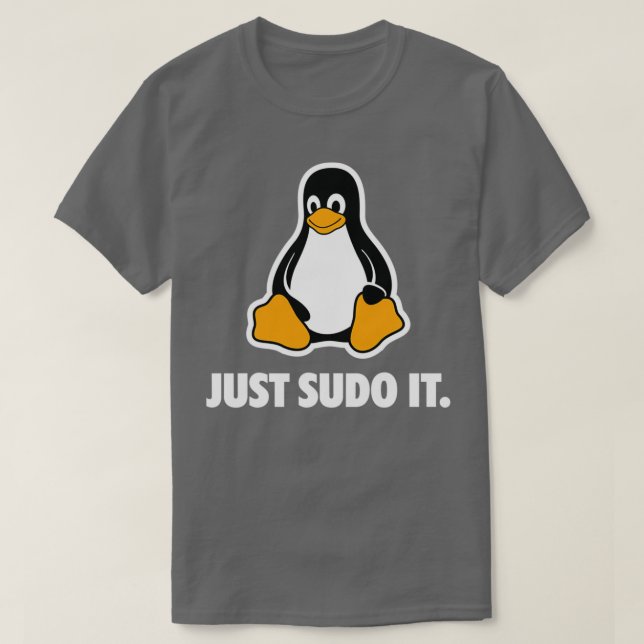 T-shirt Linux Just Sudo it  (Design devant)