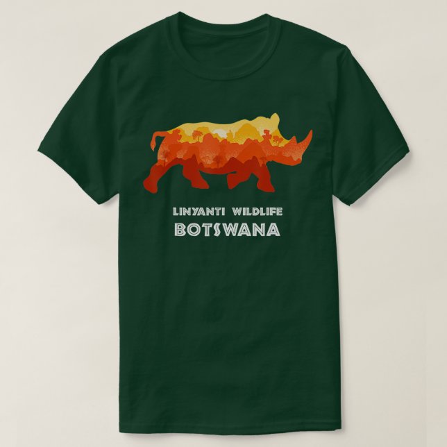 T-shirt Linyanti Wildlife Botswana Safari National Park Ga (Design devant)