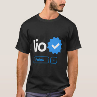T-shirt Lio Prénom Badge Vérifié Social Media Lio