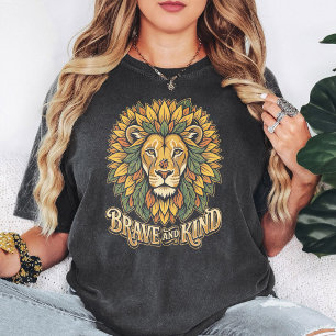 T-shirt Lion à Crinière de Tournesol - Brave et Gentil