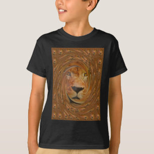 T-shirt Lion Abstrait Safari Art