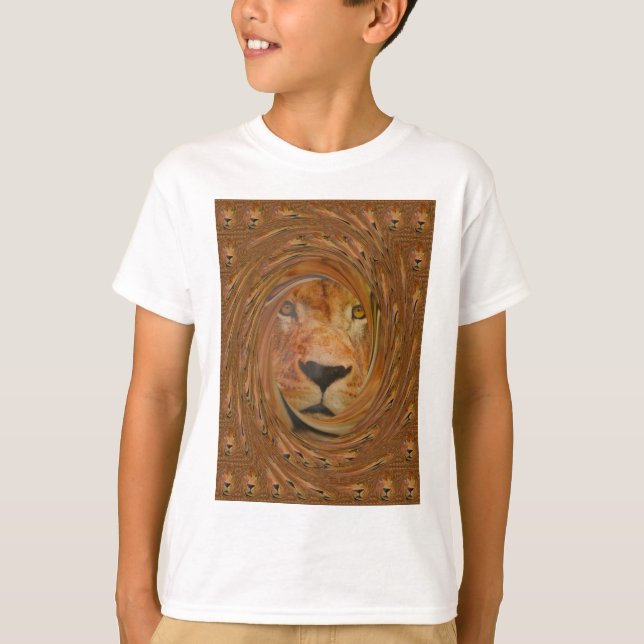 T-shirt Lion Abstrait Safari Art (Devant)
