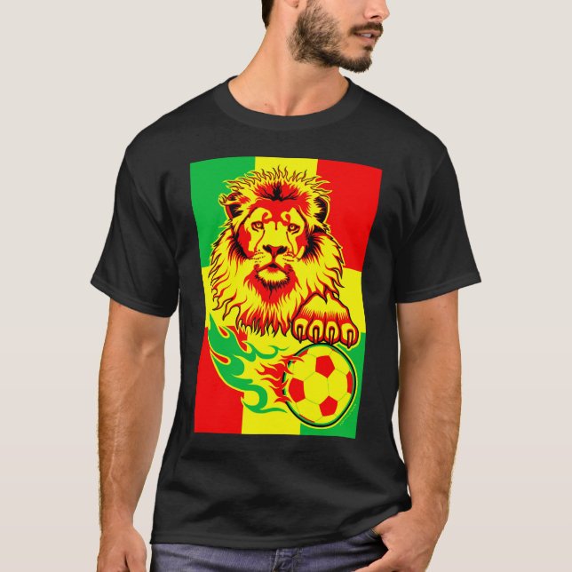 T-shirt Lion africain du football (Devant)