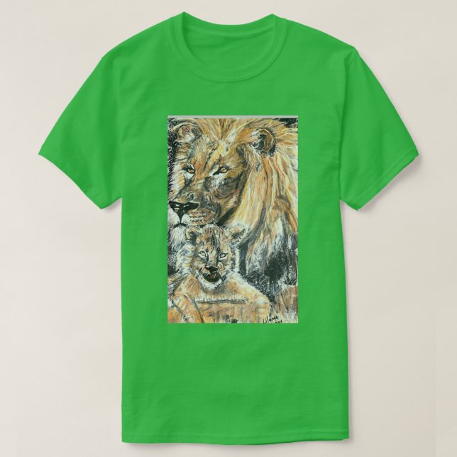 T-shirt lion and cub Triblend (Design devant)