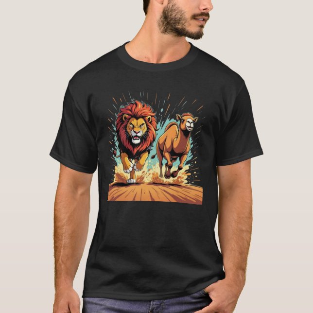 T-shirt Lion and Llama Dash (Devant)