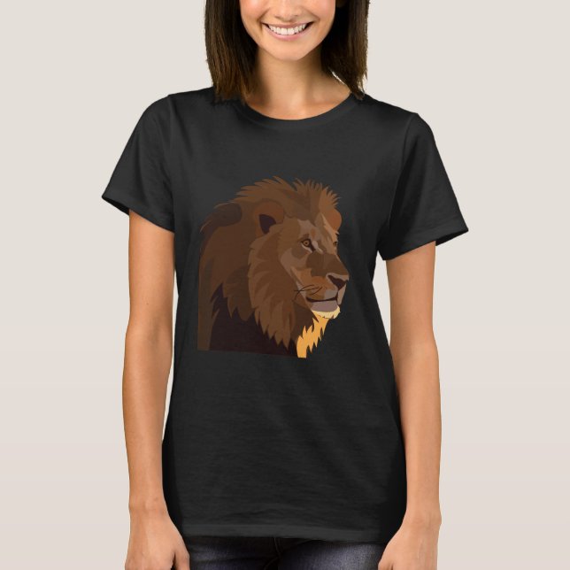 T-shirt Lion Animal de la faune Lion (Devant)