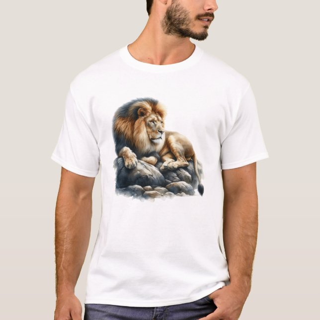 T-shirt Lion aquarelle   (Devant)