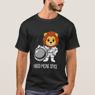 T-shirt Lion Astronaute Lionne Grand Félin Animal J'en Veu