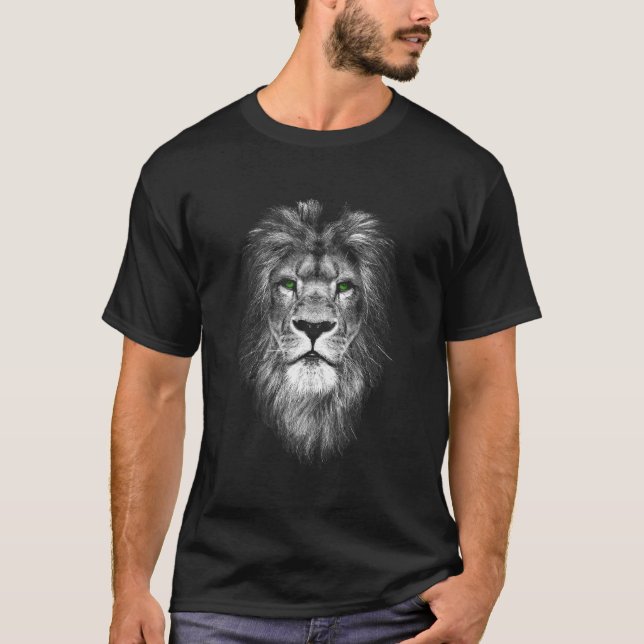 T-shirt Lion aux yeux verts (Devant)