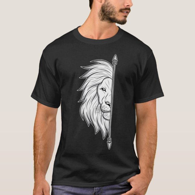 T-shirt Lion avec Arrow Partenaire tenue I Couples mariés (Devant)