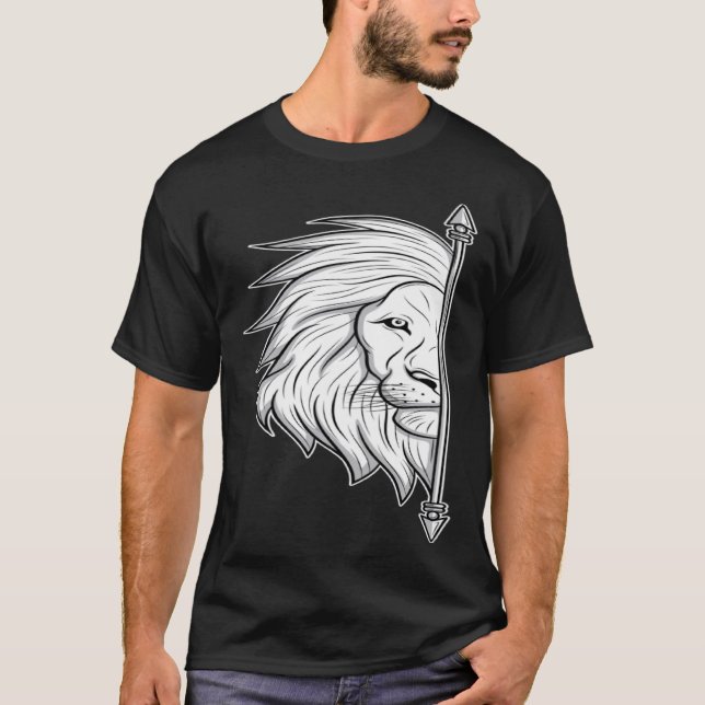 T-shirt Lion avec Arrow Partenaire tenue I Couples mariés (Devant)