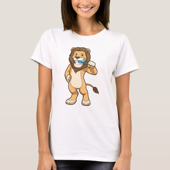 T-shirt Lion avec brosse à dents (Devant)